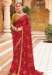 Picture of Exquisite Georgette Fire Brick Saree