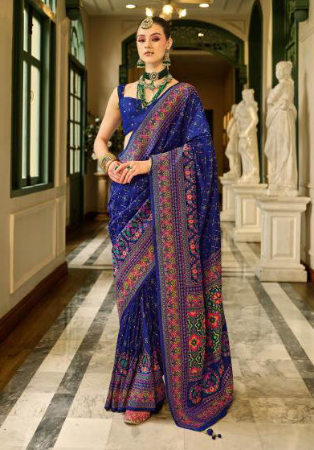 Picture of Gorgeous Silk Midnight Blue Saree