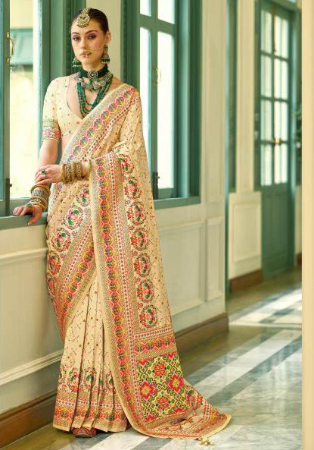 Picture of Statuesque Silk Burly Wood Saree