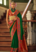 Picture of Bewitching Silk Forest Green Saree