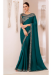 Picture of Stunning Chiffon & Georgette Dark Green Saree