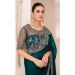 Picture of Stunning Chiffon & Georgette Dark Green Saree