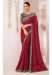 Picture of Appealing Chiffon & Georgette Maroon Saree