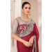 Picture of Appealing Chiffon & Georgette Maroon Saree