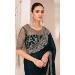 Picture of Pretty Chiffon & Georgette Dark Slate Grey Saree