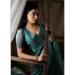 Picture of Sublime Net & Organza Cadet Blue Saree