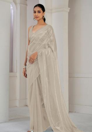 Picture of Sublime Net & Organza Rosy Brown Saree