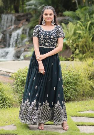 Picture of Resplendent Georgette Dark Slate Grey Readymade Gown