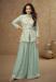 Picture of Chiffon Dark Sea Green Straight Cut Salwar Kameez