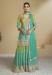 Picture of Comely Chiffon Teal Straight Cut Salwar Kameez