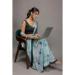 Picture of Amazing Georgette Cadet Blue Saree