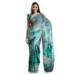 Picture of Stunning Crepe & Silk Light Steel Blue Saree