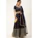 Picture of Georgette & Silk Midnight Blue Lehenga Choli