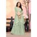 Picture of Fascinating Georgette Dark Sea Green Lehenga Choli