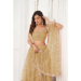 Picture of Beautiful Net Dark Khaki Lehenga Choli