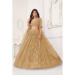 Picture of Beautiful Net Dark Khaki Lehenga Choli