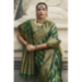 Picture of Lovely Silk Dark Olive Green Saree