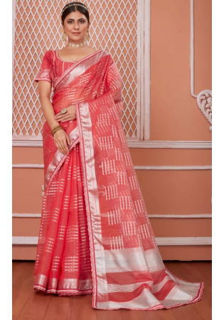 Picture of Bewitching Net & Silk Indian Red Saree