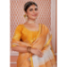 Picture of Magnificent Net & Silk Golden Rod Saree