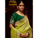 Picture of Delightful Silk Dark Golden Rod Saree