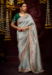 Picture of Good Looking Silk Silver Saree