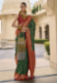 Picture of Wonderful Silk Dark Olive Green Saree