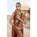 Picture of Wonderful Silk Dark Olive Green Saree