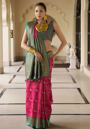 Picture of Comely Silk Brown Saree