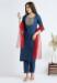 Picture of Magnificent Cotton Midnight Blue Readymade Salwar Kameez