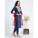 Picture of Magnificent Cotton Midnight Blue Readymade Salwar Kameez