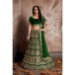 Picture of Superb Chiffon Dark Green Lehenga Choli