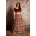 Picture of Exquisite Chiffon Dark Red Lehenga Choli