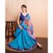 Picture of Nice Linen Turquoise Saree