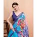 Picture of Nice Linen Turquoise Saree