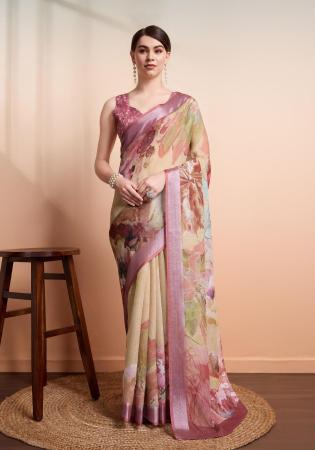 Picture of Fine Linen Tan Saree