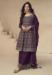 Picture of Chiffon & Silk Dim Gray Straight Cut Salwar Kameez