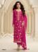 Picture of Chiffon Medium Violet Red Straight Cut Salwar Kameez