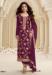 Picture of Splendid Chiffon Brown Straight Cut Salwar Kameez