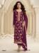 Picture of Splendid Chiffon Brown Straight Cut Salwar Kameez