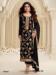 Picture of Sublime Chiffon Black Straight Cut Salwar Kameez