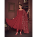 Picture of Shapely Georgette Maroon Anarkali Salwar Kameez