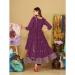 Picture of Bewitching Georgette Purple Anarkali Salwar Kameez