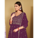 Picture of Bewitching Georgette Purple Anarkali Salwar Kameez