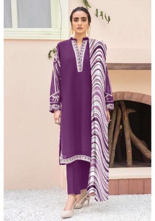 Picture of Comely Georgette Purple Readymade Salwar Kameez