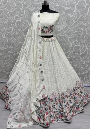 Picture of Admirable Chiffon White Lehenga Choli