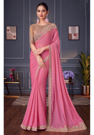 Picture of Appealing Chiffon & Satin & Silk Light Coral Saree