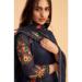 Picture of Georgette Dark Slate Grey Straight Cut Salwar Kameez