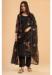 Picture of Sublime Georgette Black Straight Cut Salwar Kameez