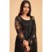 Picture of Sublime Georgette Black Straight Cut Salwar Kameez