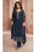 Picture of Silk Dark Slate Grey Straight Cut Salwar Kameez